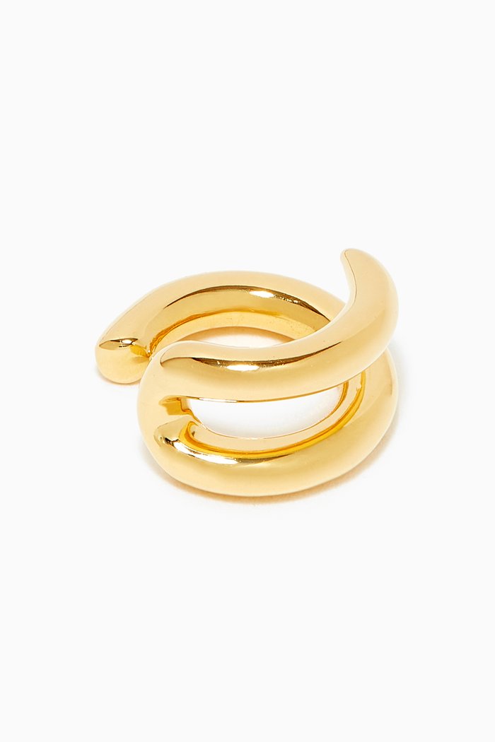 Chunky Claw Ear Cuff in Gold-Plated Brass