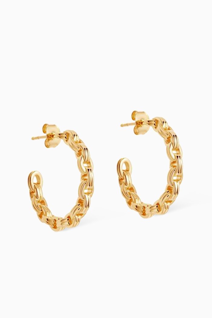 

Bond Hoop Earrings in 18kt Gold Vermeil on Sterling Silver