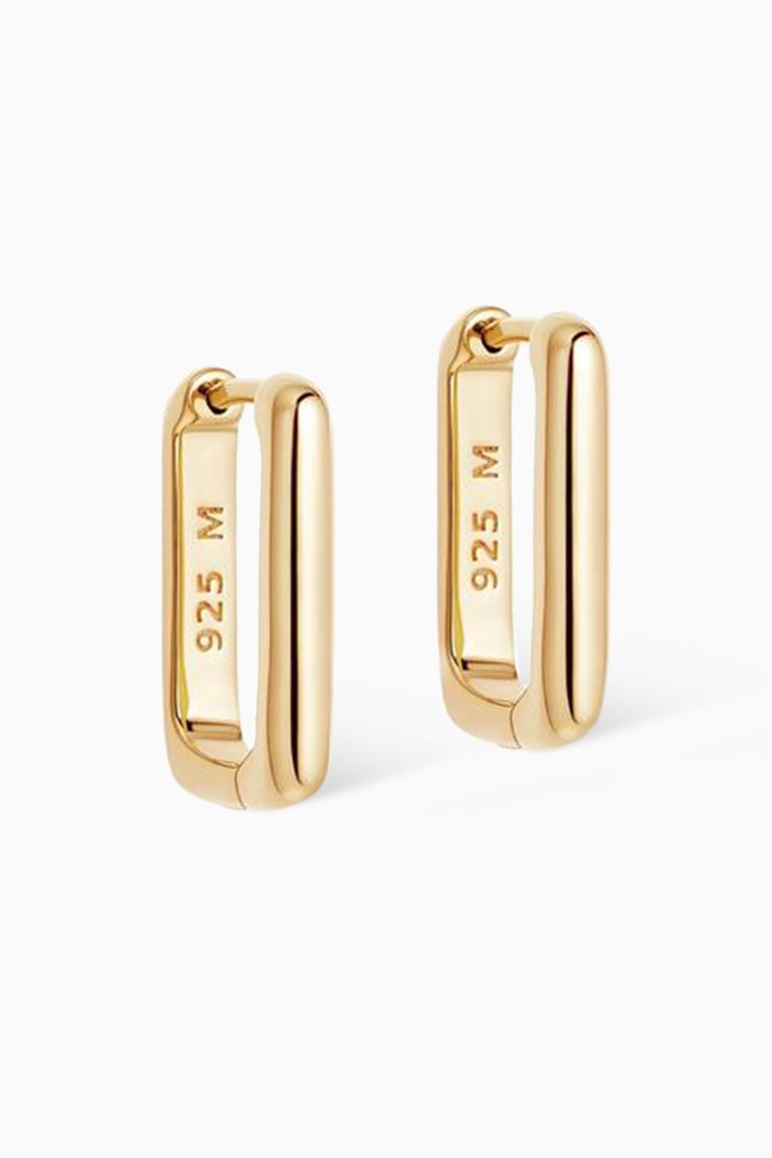 

Plain Ovate Huggies in 18kt Gold Vermeil on Sterling Silver