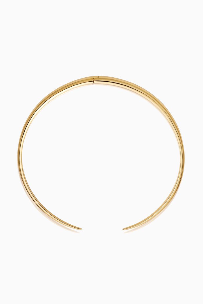 

Claw Torque Collar Necklace in 18kt Gold-Plated Brass