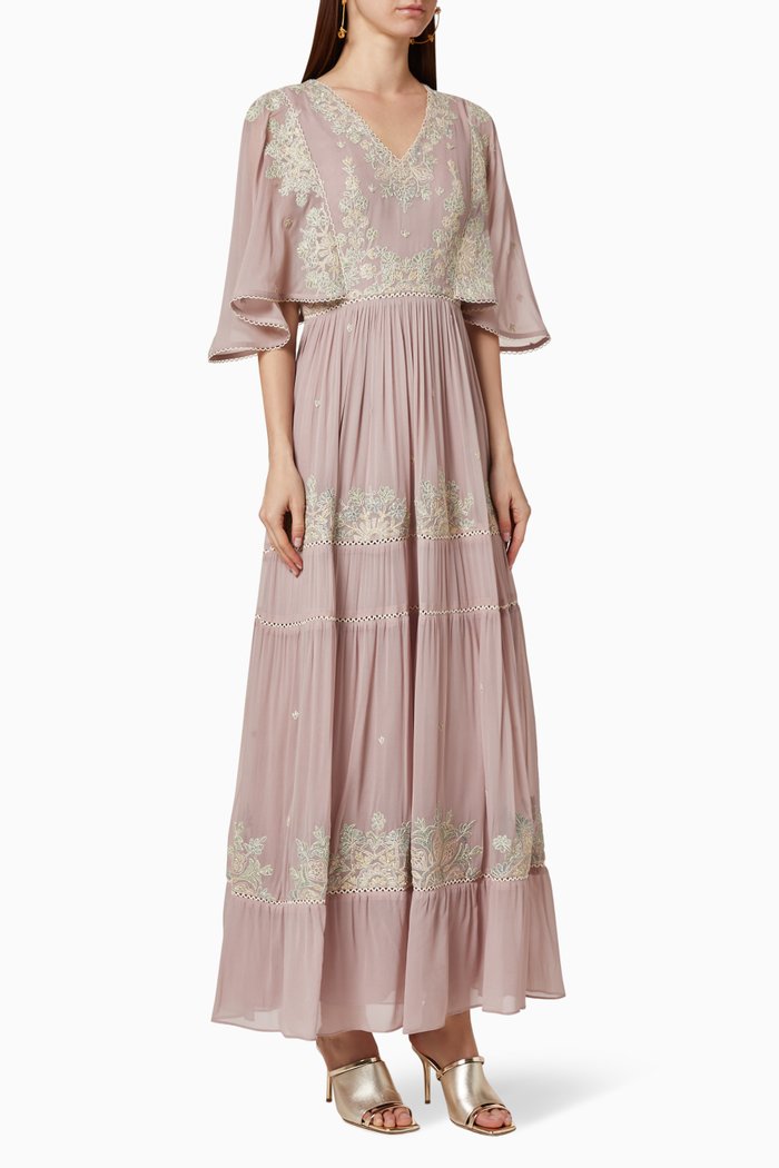 

Mandala Tiered Dress, Purple