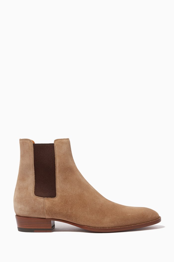 

Wyatt Chelsea Boots in Suede, Brown