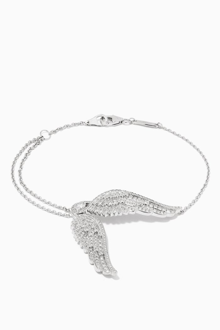 

Wings Classic Diamond Bracelet in 18kt Yellow Gold, White