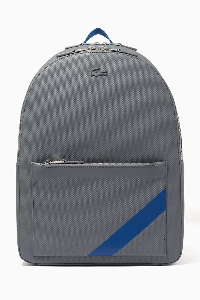 Chantaco Backpack in Matte Piqué Leather, Multicolour