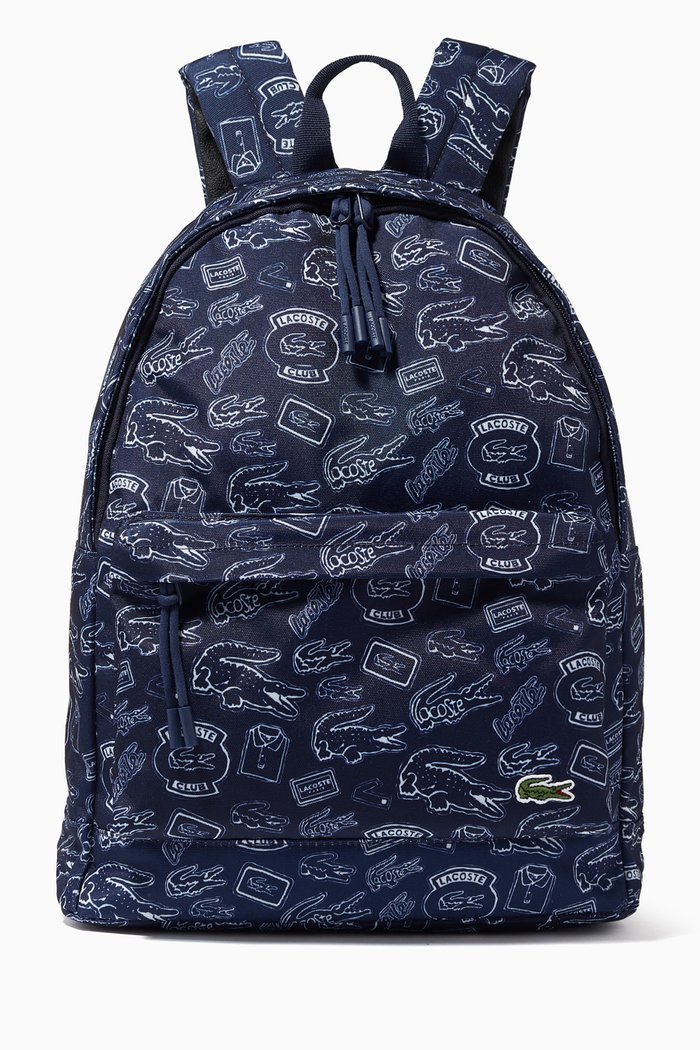 

Neocroc Backpack in Logo Patterned Canvas, Blue