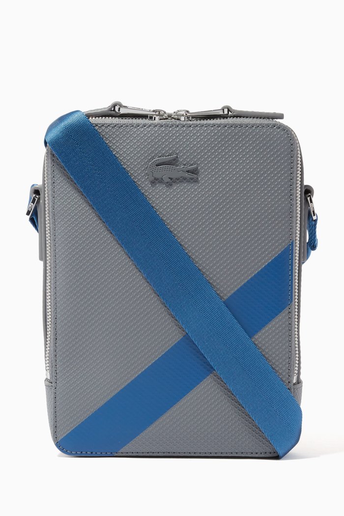 

Chantaco Vertical Camera Bag in Matte Piqué Leather, Multicolour