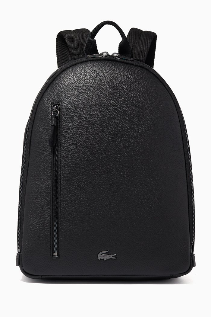 

Soft Mate Flat Backpack in Matte Grained Leather, Black