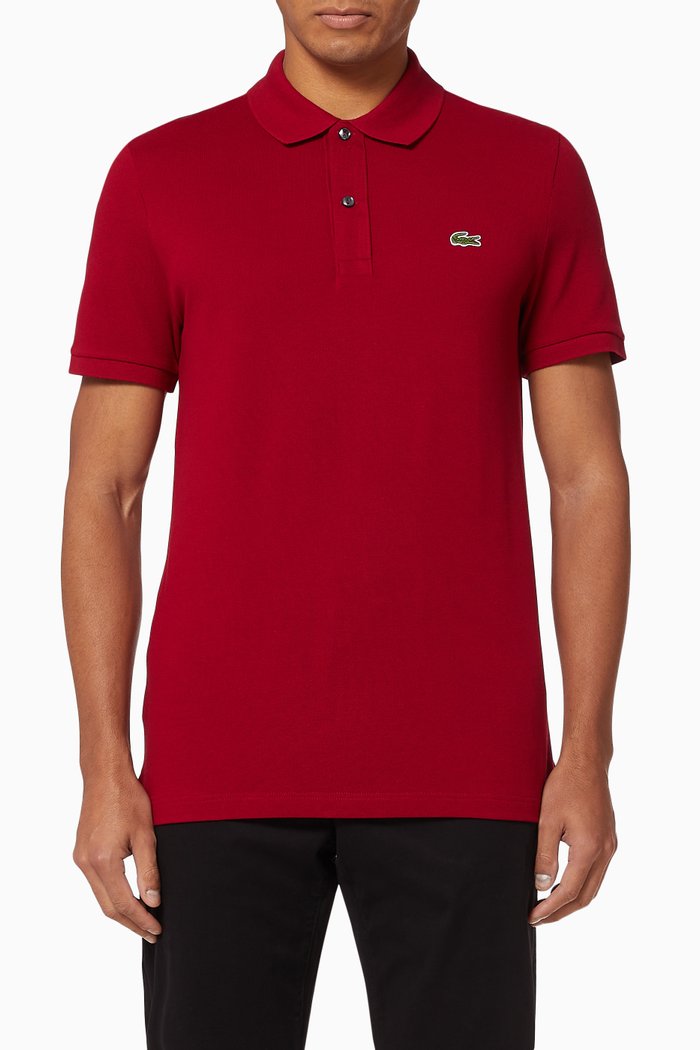 

Slim Fit Cotton Petit Piqué Polo Shirt, Red