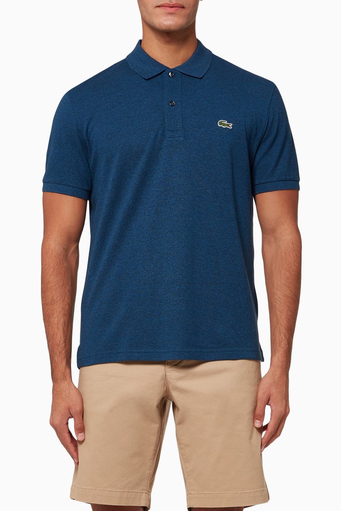 

Slim Fit Cotton Petit Piqué Polo Shirt, Blue