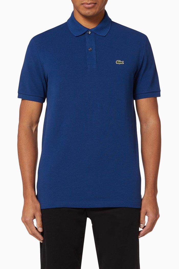 

Slim Fit Cotton Petit Piqué Polo Shirt, Blue