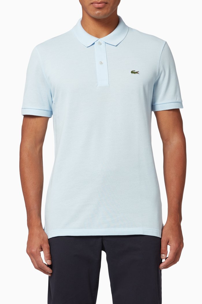 

Slim Fit Cotton Petit Piqué Polo Shirt, Blue