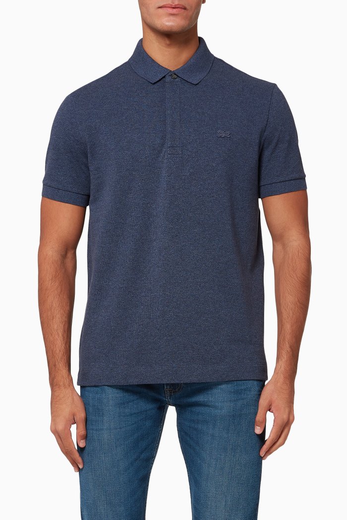 

Regular Fit Stretch Cotton Piqué Polo Shirt, Black