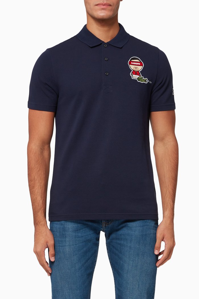

Sport Collab Youssef SY Cotton Piqué Polo Shirt, Black