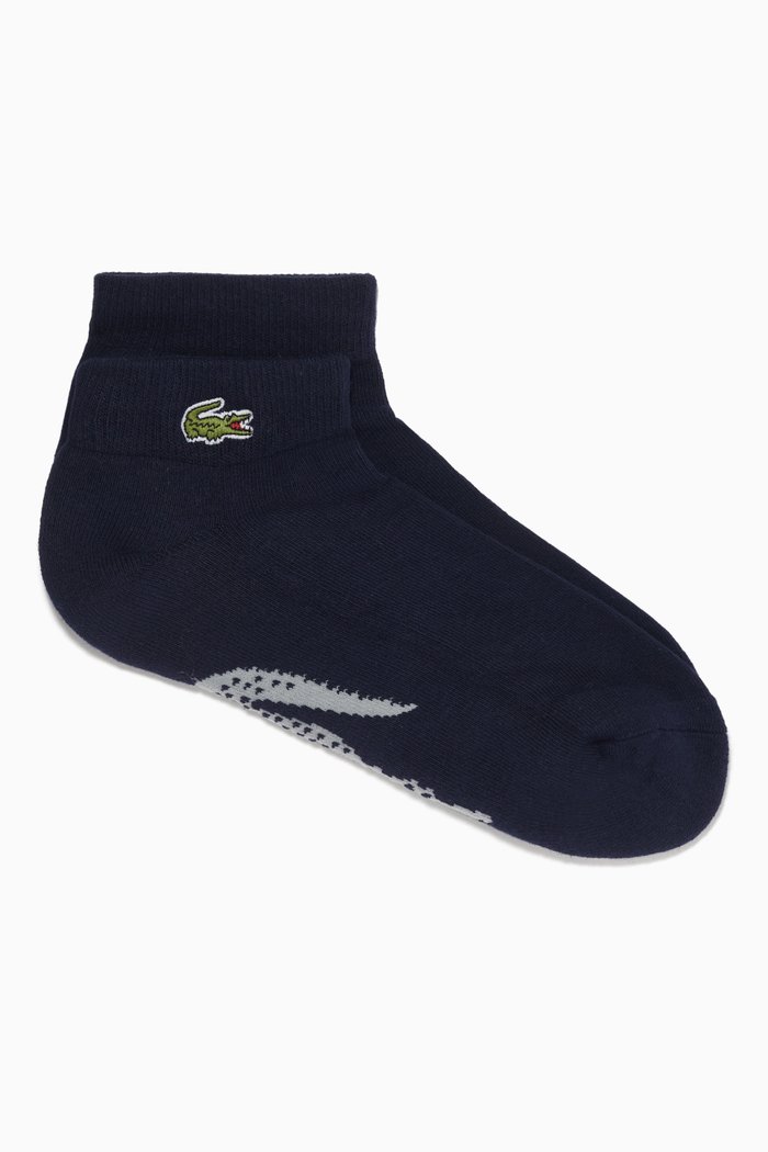 

Sport Crocodile Low-Cut Cotton Socks, Blue