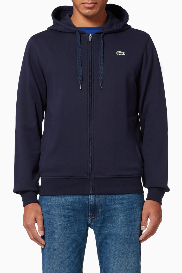 

Sport Cotton Fleece Hooded Sweatshirt, Blue