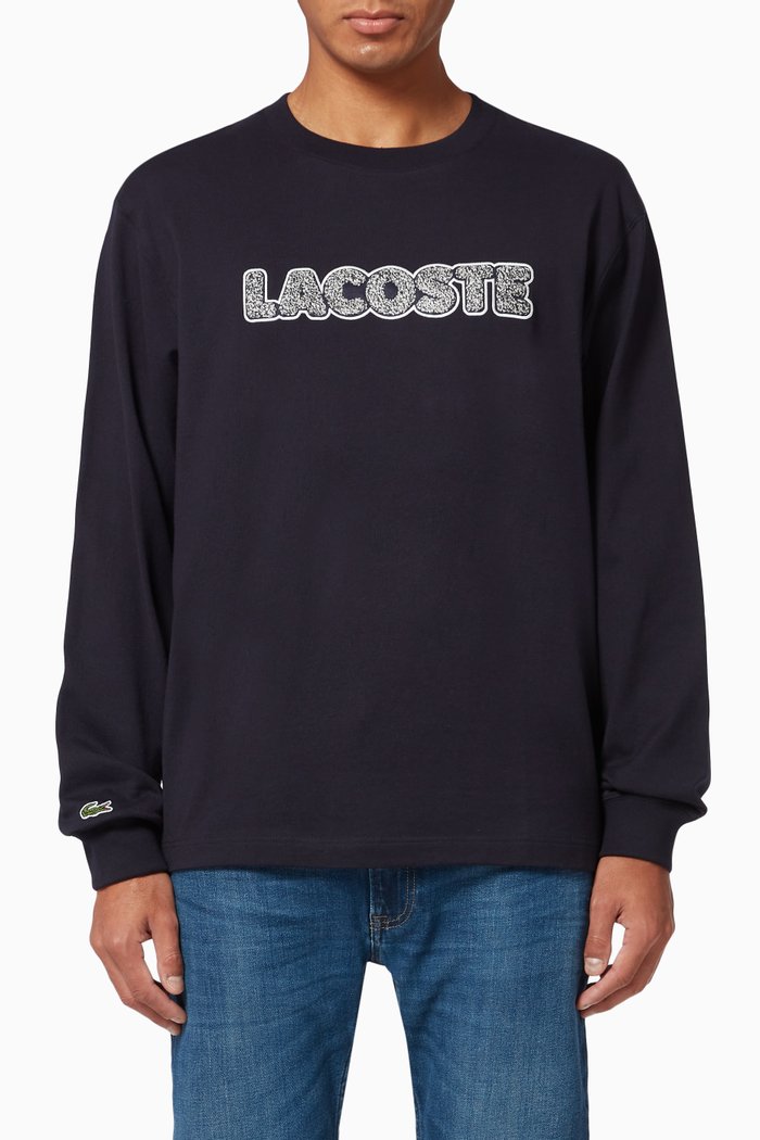 

Logo Badge Thick Cotton T-Shirt, Black