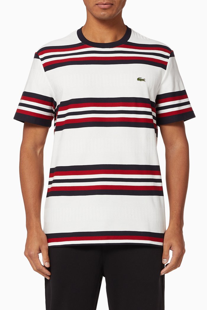 

Made in France Tricolour Striped Cotton T-Shirt, White