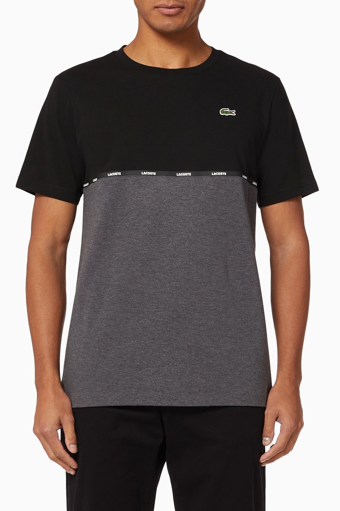 

Sport Logo Band Cotton T-Shirt, Black