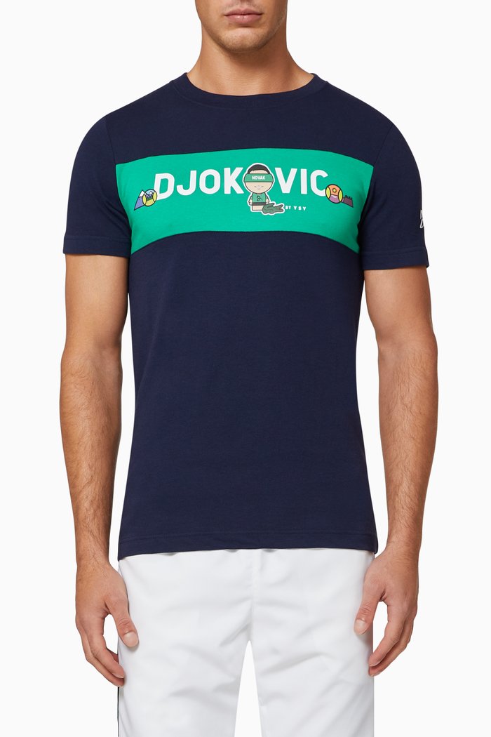 x Youssef SY T-shirt in Technical Cotton, Blue