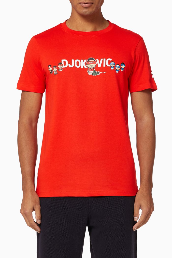 

Sport Collab Youssef SY Technical Cotton T-Shirt, Red