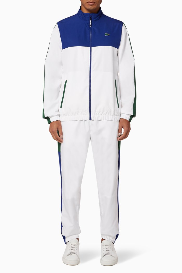 

Sport Taffeta Weaved Diamond Jersey Tracksuit, Blue