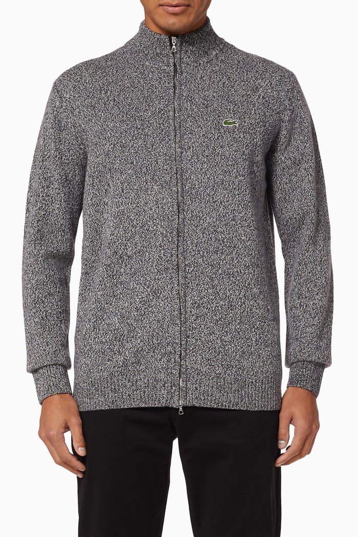 

Lamb Wool Blend Knit Sweater, Grey