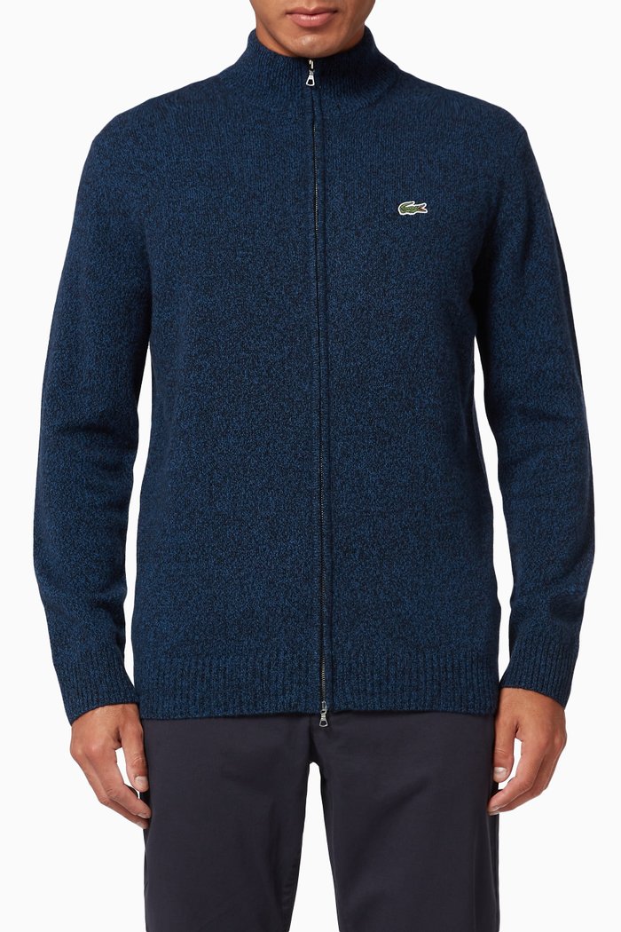 

Lamb Wool Blend Knit Sweater, Blue