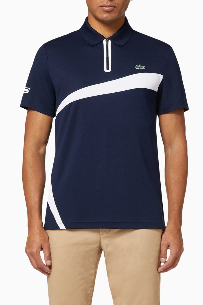 

Sport Breathable Piqué Tennis Polo, Black