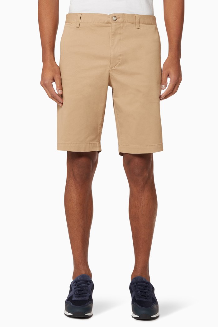 

Classic Fit Stretch Gabardine Bermuda Shorts, Brown