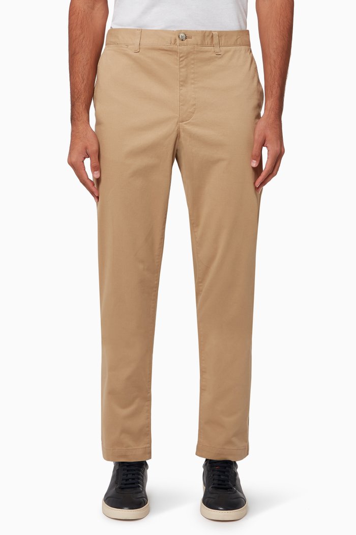 

Slim Fit Stretch Gabardine Chino Pants, Brown