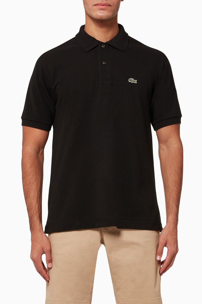 

L.12.12 Classic Fit Cotton Polo Shirt, Black