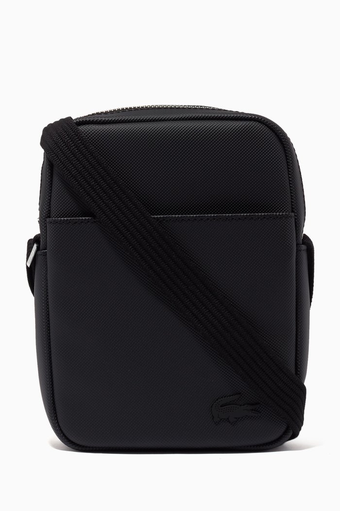 

Classic Vertical Zip Bag in Petit Piqué, Black
