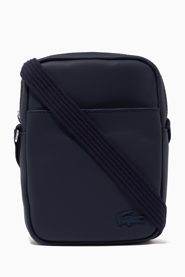 

Classic Vertical Zip Bag in Petit Piqué, Blue