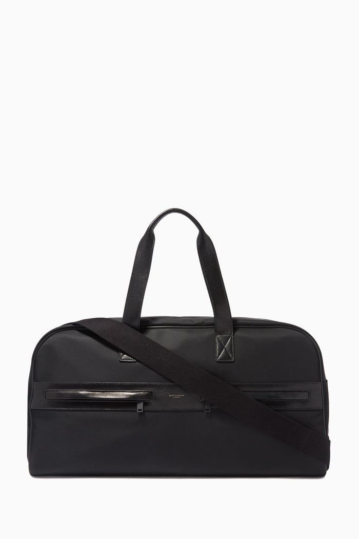 

Camp Duffle Bag in Nylon and Lambskin, Black