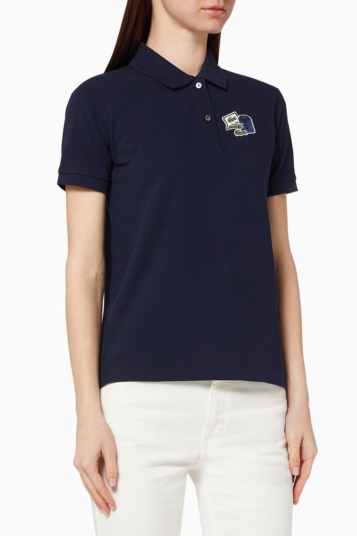 

Regular Fit Cotton Piqué Polo Shirt, Blue