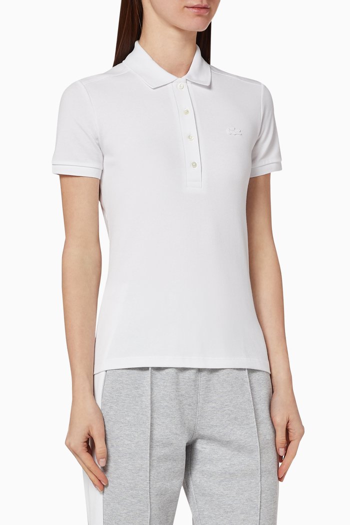 

Slim Fit Cotton Piqué Polo Shirt, White