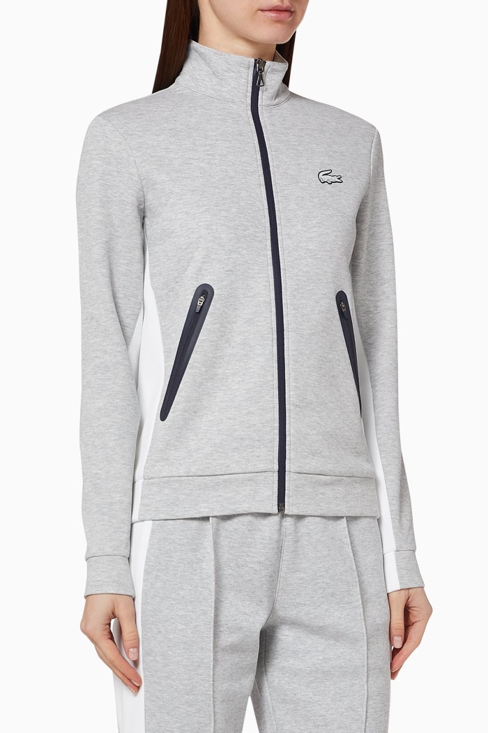 

Sport Piqué Zip Sweatshirt, Grey