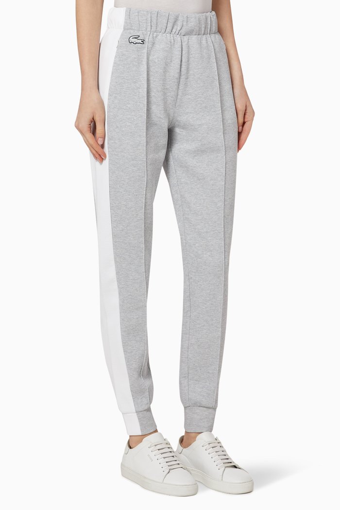 

Sport Contrast Band Piqué Jogging Pants, Grey