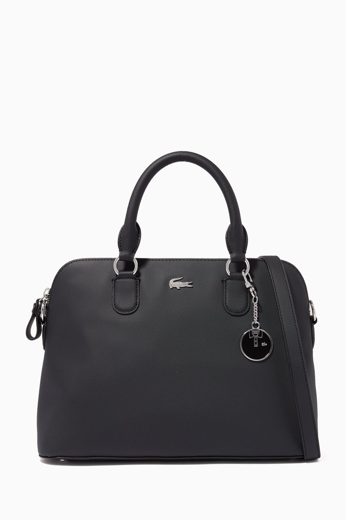 

Daily Classic Bugatti Bag in Coated Petit Piqué, Black