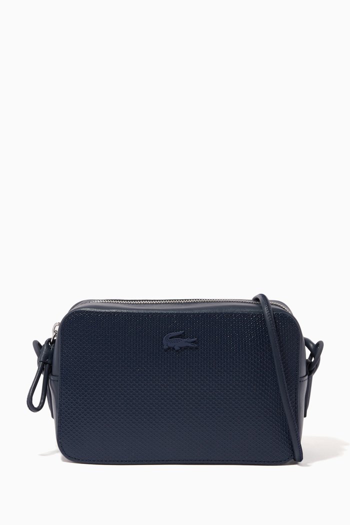 

Chantaco Shoulder Bag in Matte Piqué Leather, Blue