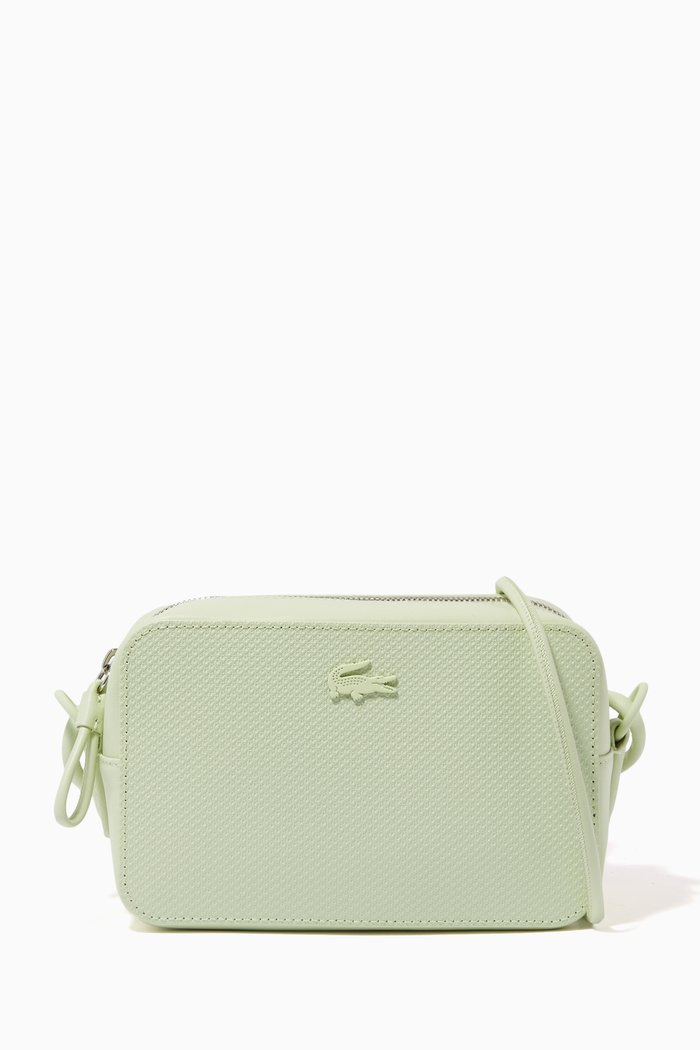 

Chantaco Shoulder Bag in Matte Piqué Leather, Green