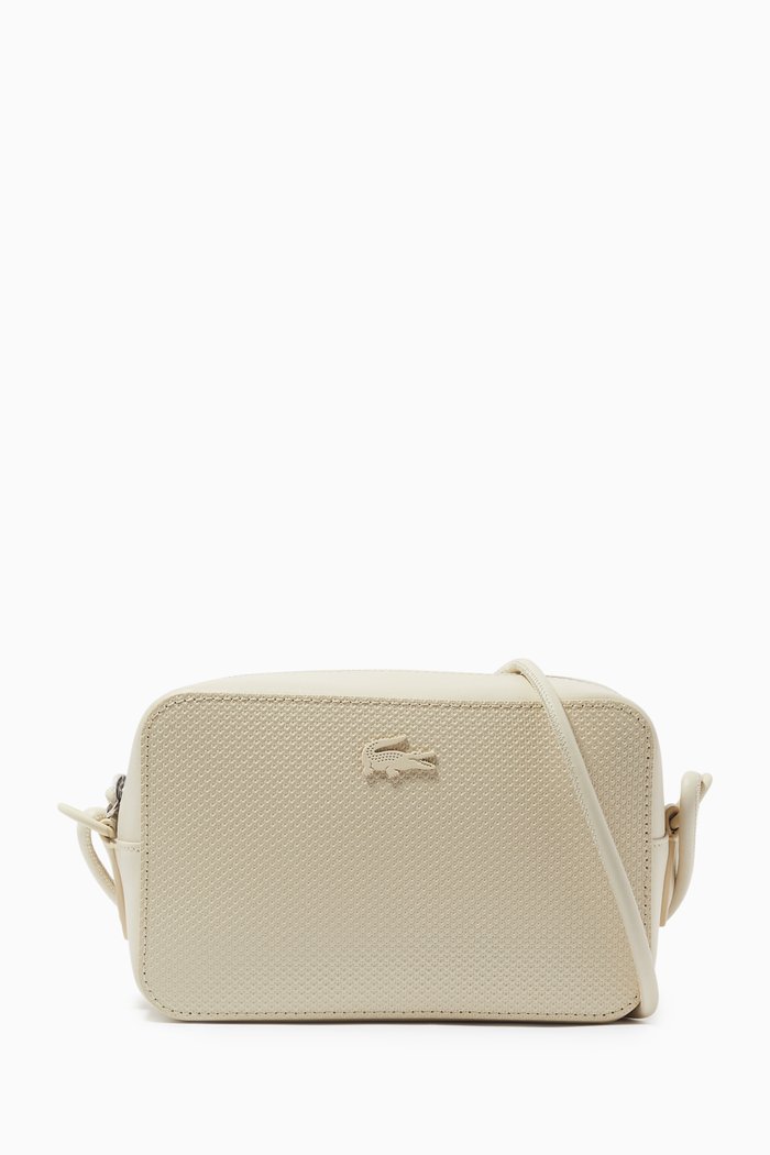 

Chantaco Shoulder Bag in Matte Piqué Leather, Brown
