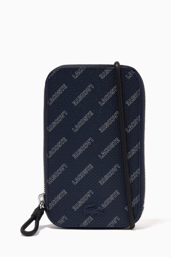 

Chantaco Vertical Phone Clutch in Logo Matte Piqué Leather, Multicolour