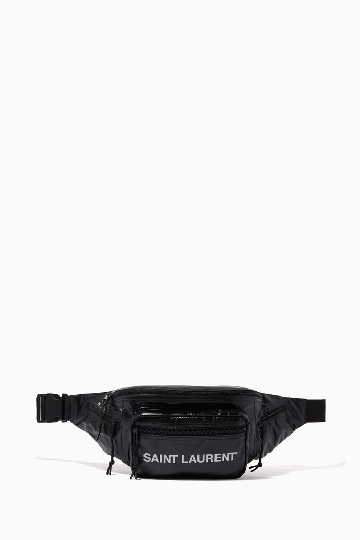 Nuxx SAINT LAURENT Print Crossbody Bag in Nylon, Black