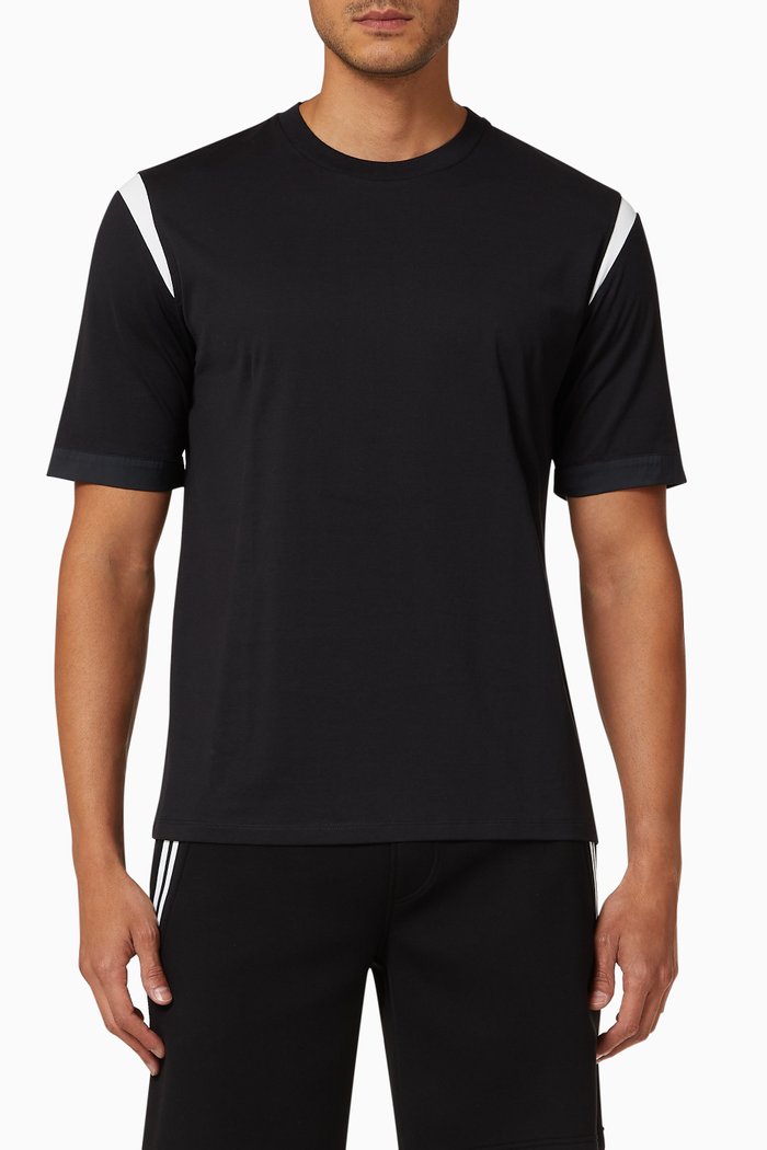 

Minimalist Slim T-shirt in Cotton Jersey, Black