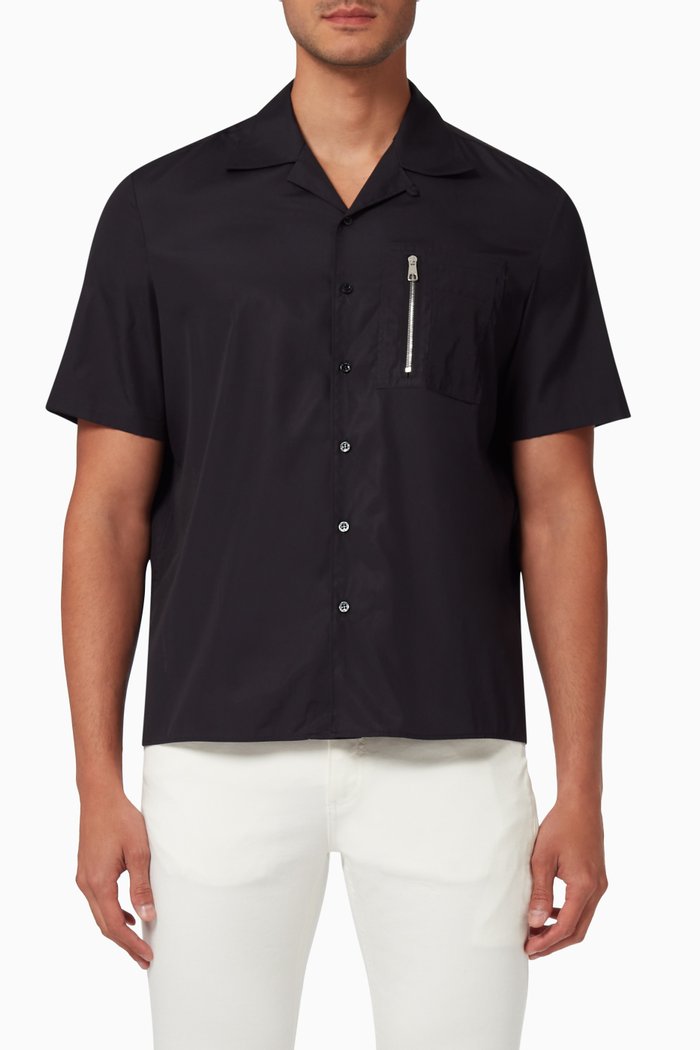 

Hybrid Shirt in Cotton, Black