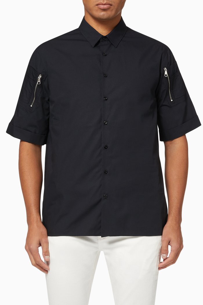 Hybrid Cotton Shirt, Black
