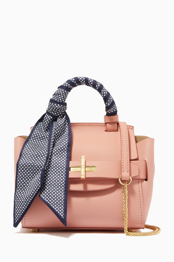 

Brigette Mini Crossbody Bag in Leather, Pink