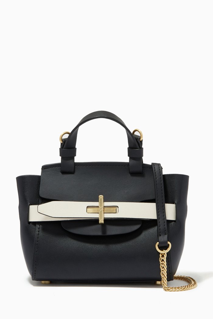 

Brigette Mini Crossbody Bag in Leather, Black
