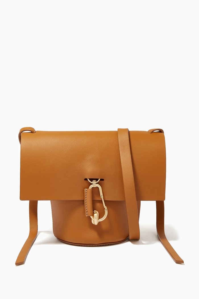 

Belay Mini Crossbody Bag in Leather, Brown